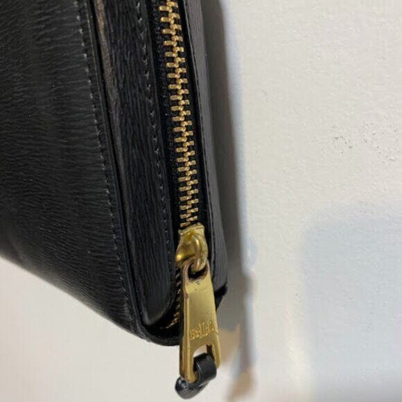 Lauren Ralph Lauren (LRL)Black Leather Women's Crossbody Wallet Clutch Small - Picture 8 of 16